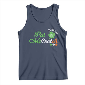 Pat McCrotch Irish Pub Tank Top St Patricks Day Drinking Humor TS11 Navy Print Your Wear