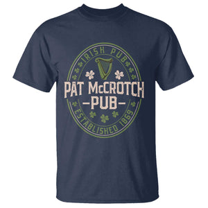 Pat McCrotch Irish Pub T Shirt St Patricks Day Dirty Adult Drinking TS11 Navy Print Your Wear