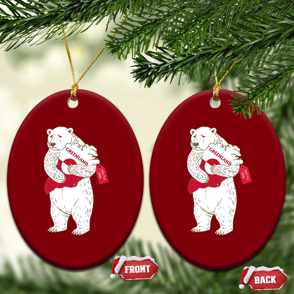 Greenland Is Not For Sale Ceramic Ornament Greenland Bear Hug TS11 Print Your Wear