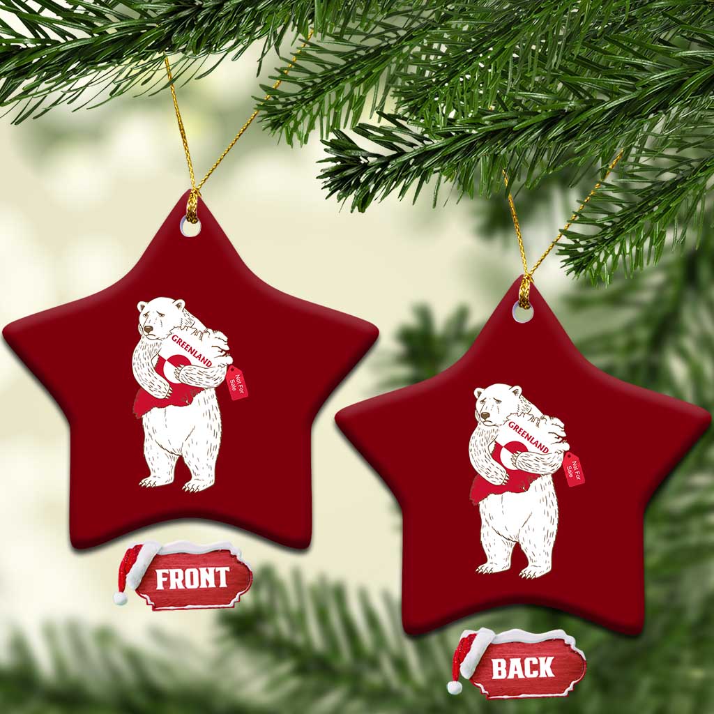 Greenland Is Not For Sale Ceramic Ornament Greenland Bear Hug TS11 Print Your Wear