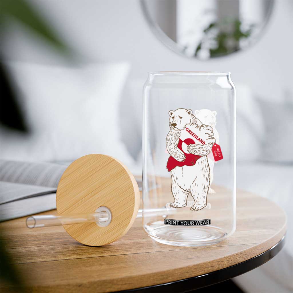 Greenland Is Not For Sale Glass Can Greenland Bear Hug TS11 Print Your Wear