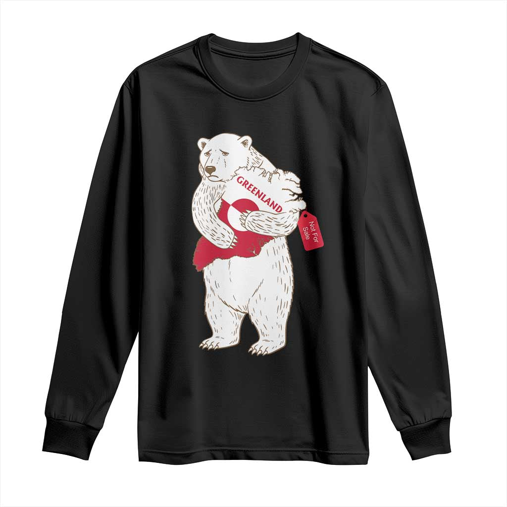 Greenland Is Not For Sale Long Sleeve Shirt Greenland Bear Hug TS11 Black Print Your Wear