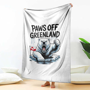 Paws Off Greenland Throw Blanket Resist Polar Bear Political Satire TS11 Print Your Wear