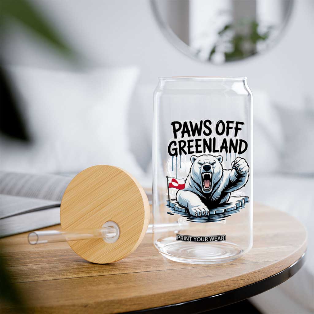 Paws Off Greenland Glass Can Resist Polar Bear Political Satire TS11 Print Your Wear