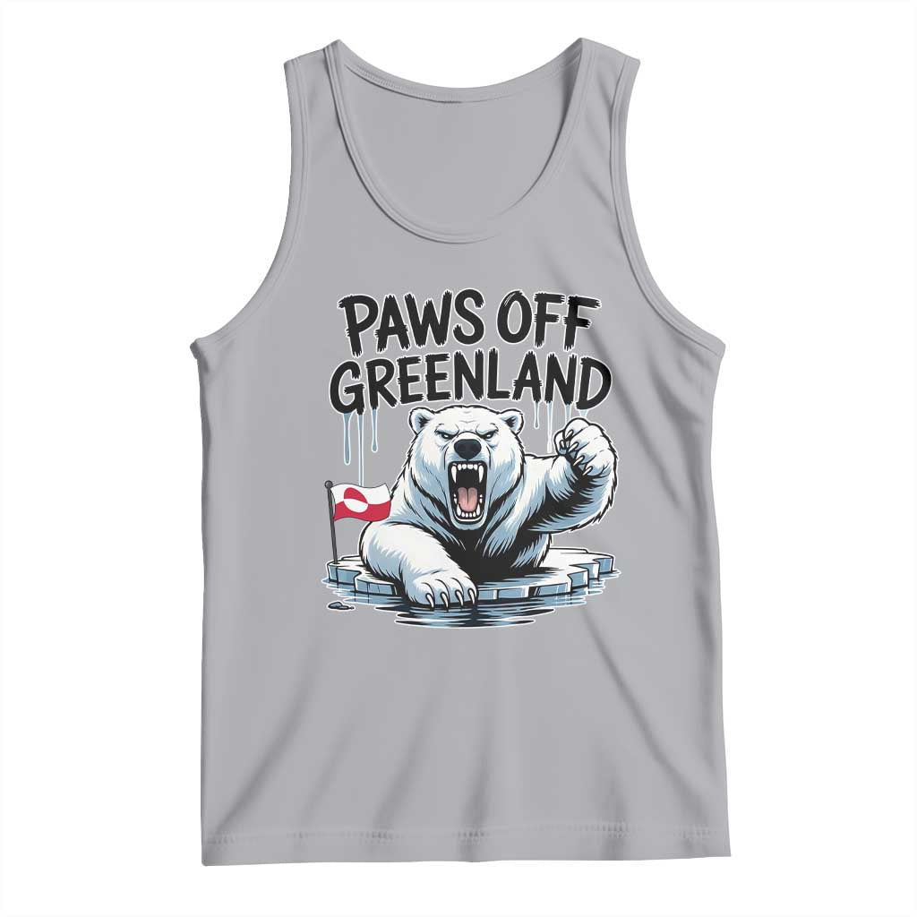 Paws Off Greenland Tank Top Resist Polar Bear Political Satire TS11 Athletic Heather Print Your Wear
