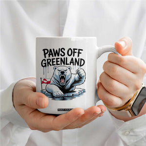 Paws Off Greenland Coffee Mug Resist Polar Bear Political Satire TS11 Print Your Wear