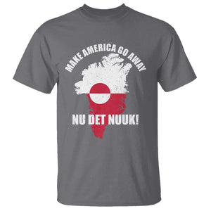 Nu Det Nuuk Make America Go Away T Shirt Support Greenland Political Statement TS11 Charcoal Print Your Wear