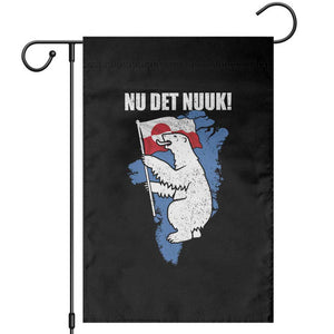 Nu Det Nuuk Nows Enough Garden Flag Funny Saying Bear Greenlandic Flag TS11 Black Print Your Wear