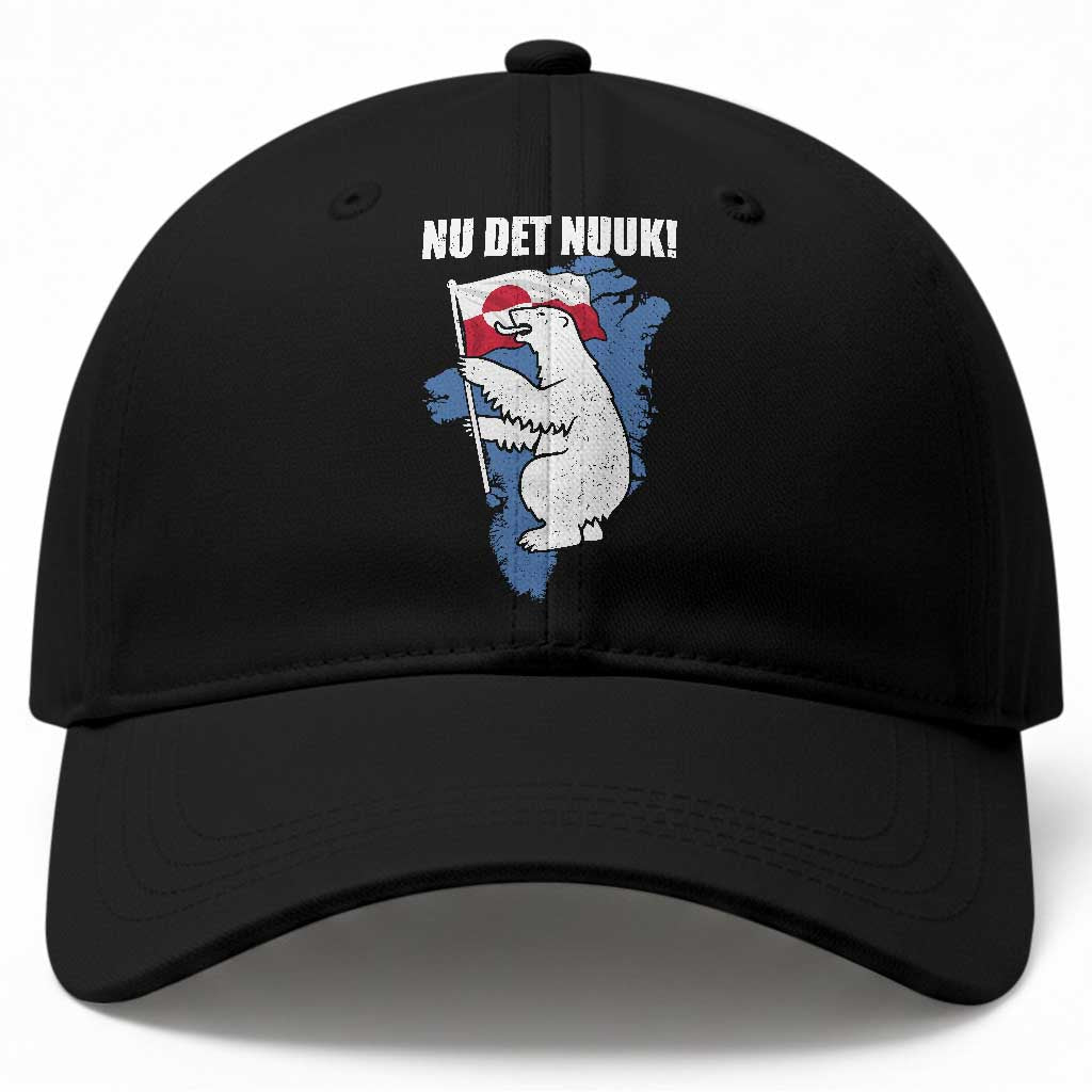 Nu Det Nuuk Nows Enough Baseball Cap Funny Saying Bear Greenlandic Flag TS11 Print Your Wear