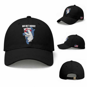 Nu Det Nuuk Nows Enough Baseball Cap Funny Saying Bear Greenlandic Flag TS11 Baseball Cap Universal Fit Black Print Your Wear