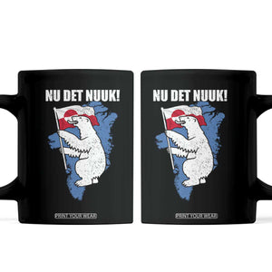 Nu Det Nuuk Nows Enough Coffee Mug Funny Saying Bear Greenlandic Flag TS11 Black Print Your Wear