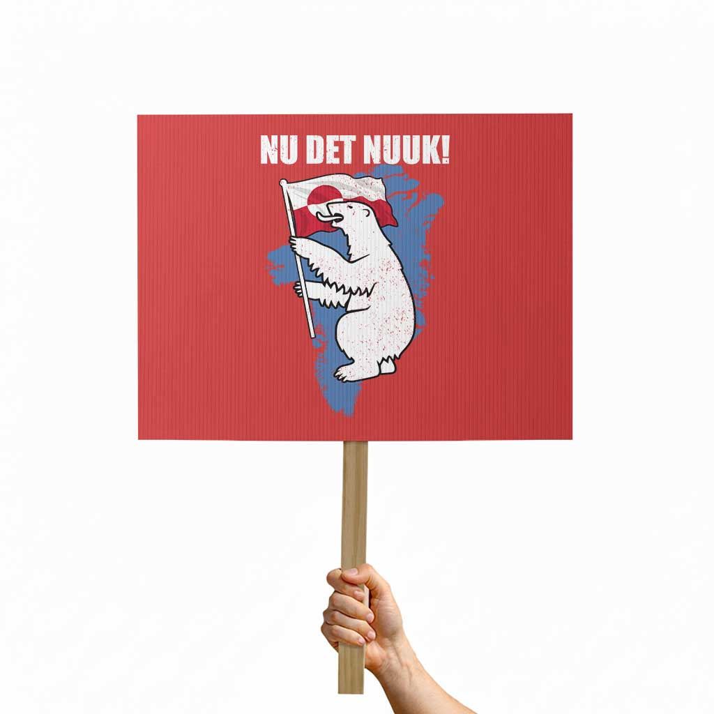 Nu Det Nuuk Nows Enough Protest Sign Funny Saying Bear Greenlandic Flag TS11 Horizontal 18