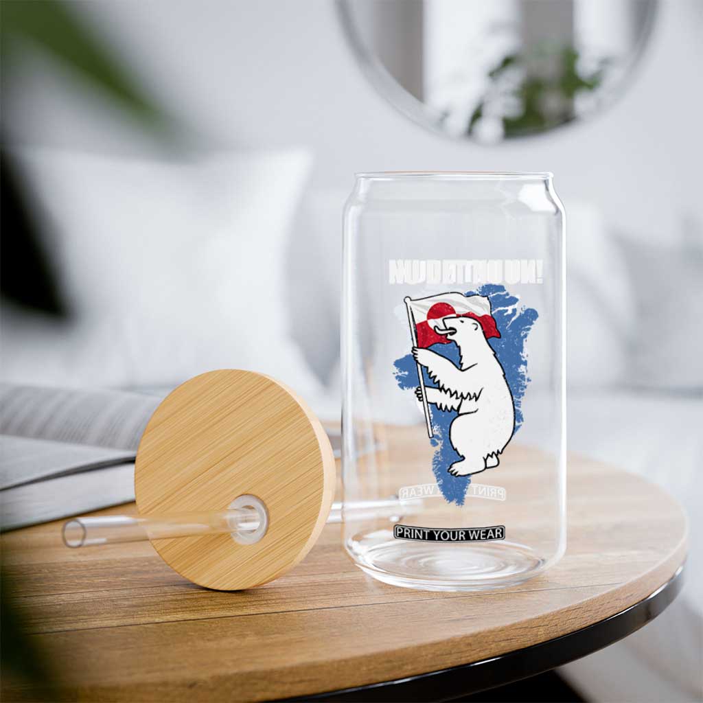 Nu Det Nuuk Nows Enough Glass Can Funny Saying Bear Greenlandic Flag TS11 Print Your Wear