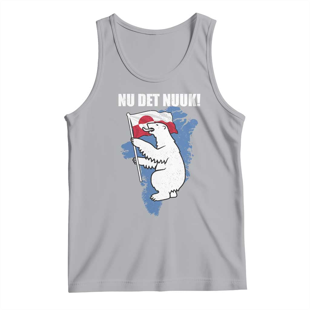 Nu Det Nuuk Nows Enough Tank Top Funny Saying Bear Greenlandic Flag TS11 Athletic Heather Print Your Wear