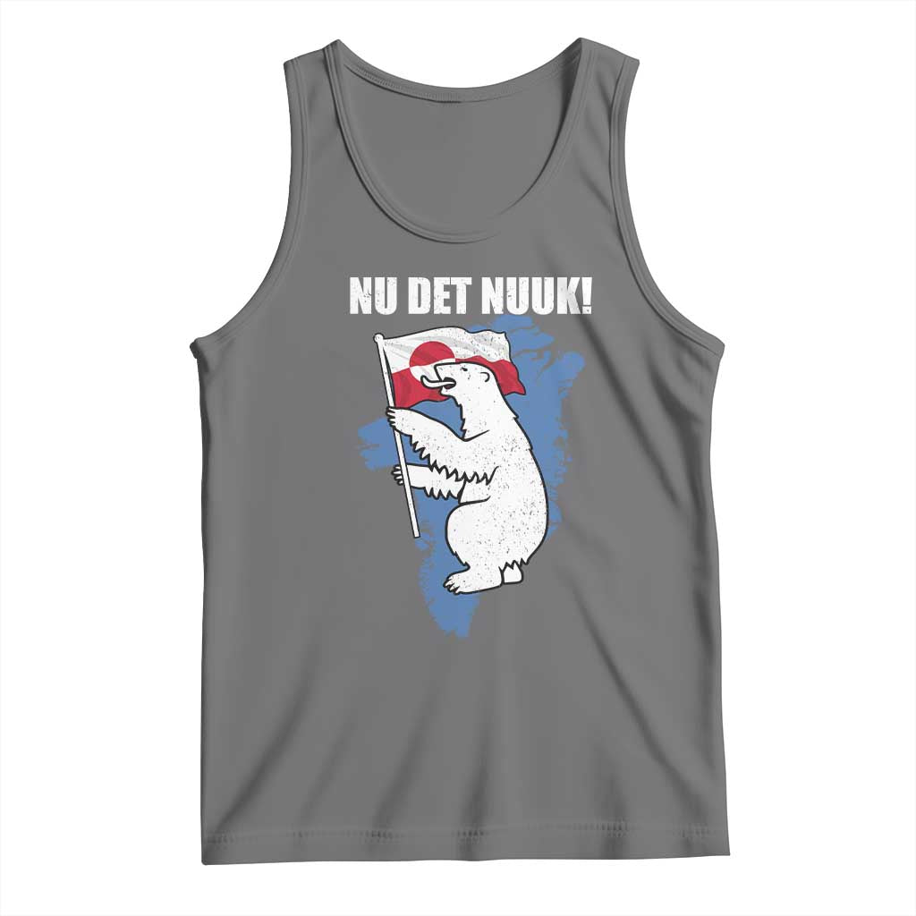 Nu Det Nuuk Nows Enough Tank Top Funny Saying Bear Greenlandic Flag TS11 Black Heather Print Your Wear