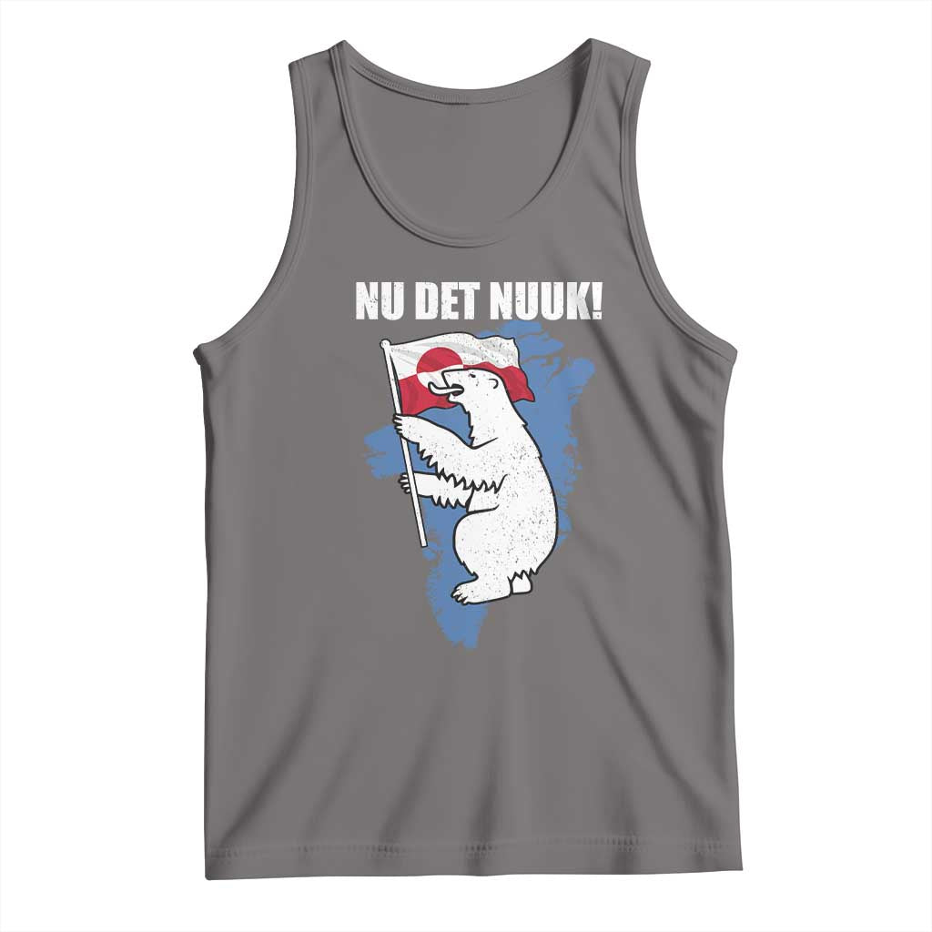 Nu Det Nuuk Nows Enough Tank Top Funny Saying Bear Greenlandic Flag TS11 Deep Heather Print Your Wear