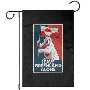 Leave Greenland Alone Garden Flag Polar Bear Holding Flag Greenlanders Supports TS11 Black Print Your Wear