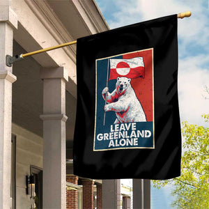 Leave Greenland Alone Garden Flag Polar Bear Holding Flag Greenlanders Supports TS11 Print Your Wear