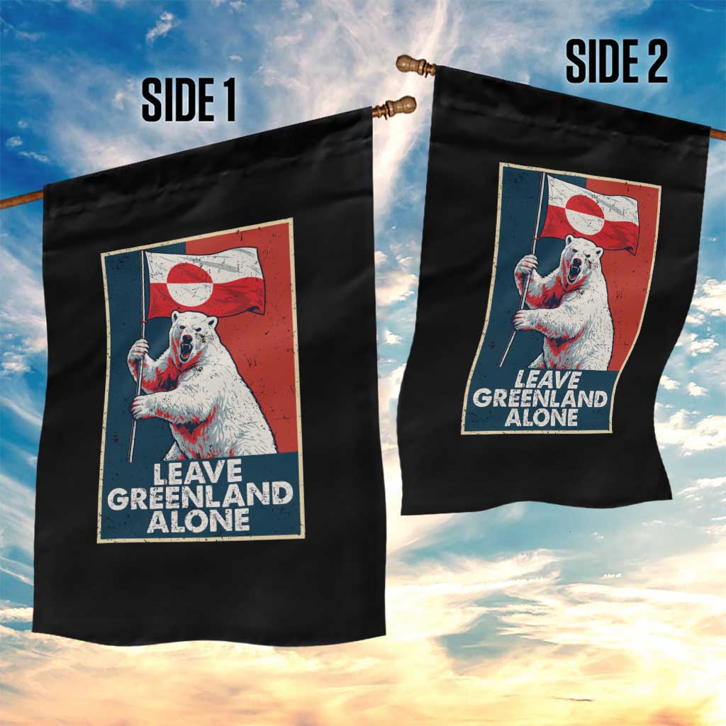 Leave Greenland Alone Garden Flag Polar Bear Holding Flag Greenlanders Supports TS11 Print Your Wear
