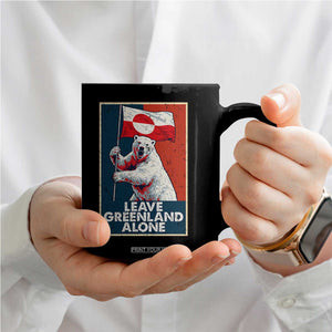Leave Greenland Alone Coffee Mug Polar Bear Holding Flag Greenlanders Supports TS11 Print Your Wear