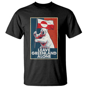 Leave Greenland Alone T Shirt Polar Bear Holding Flag Greenlanders Supports TS11 Black Print Your Wear