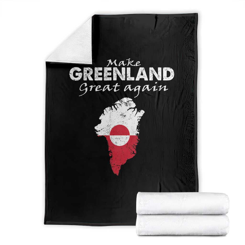 Make Greenland Great Again Throw Blanket Act USA 51st State Greenland TS11 Black Print Your Wear