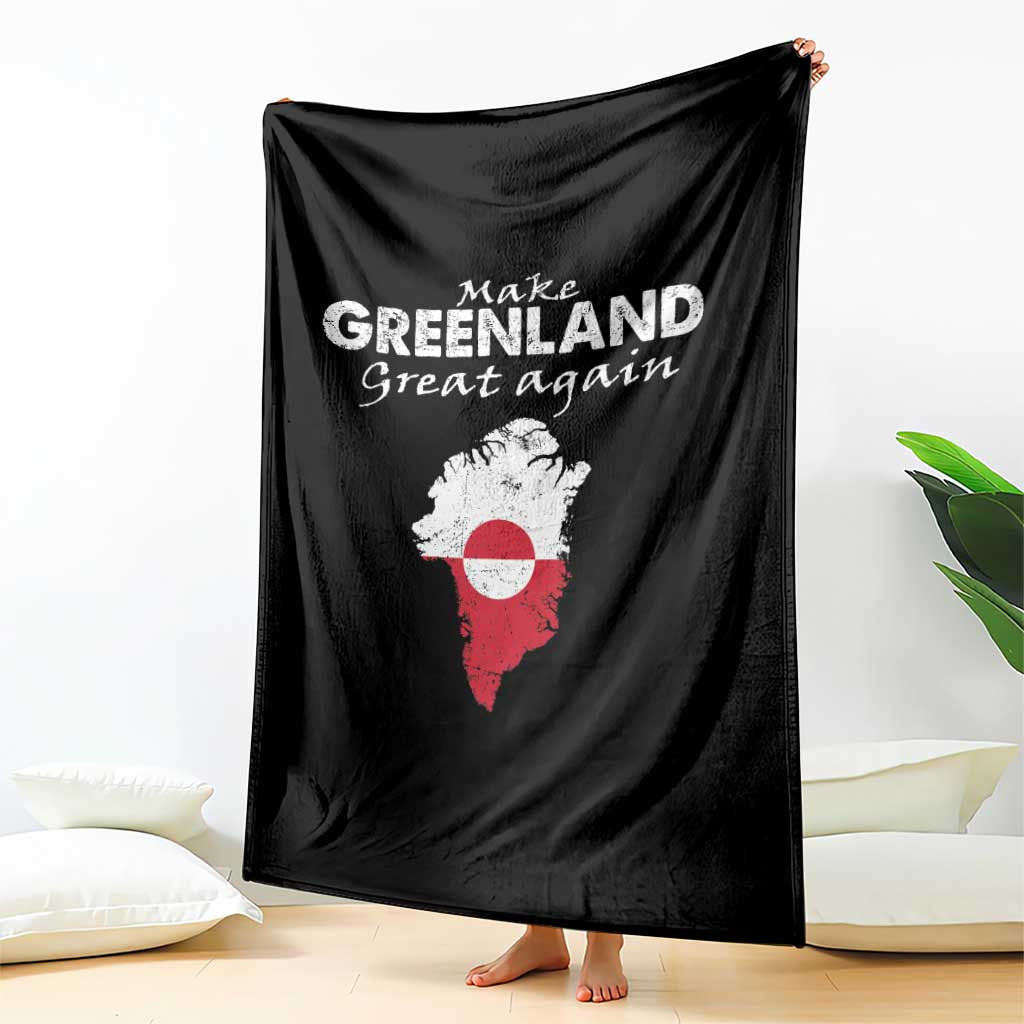 Make Greenland Great Again Throw Blanket Act USA 51st State Greenland TS11 Print Your Wear