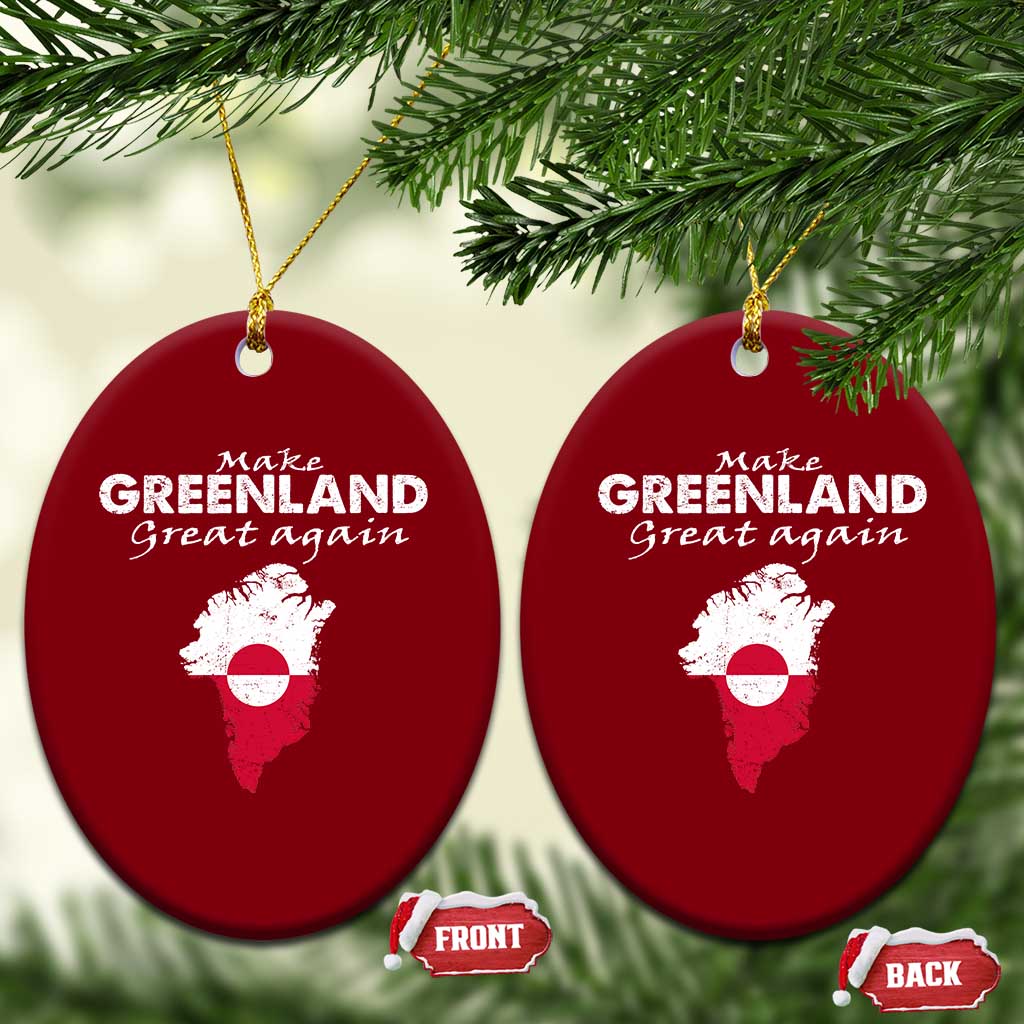 Make Greenland Great Again Ceramic Ornament Act USA 51st State Greenland TS11 Print Your Wear