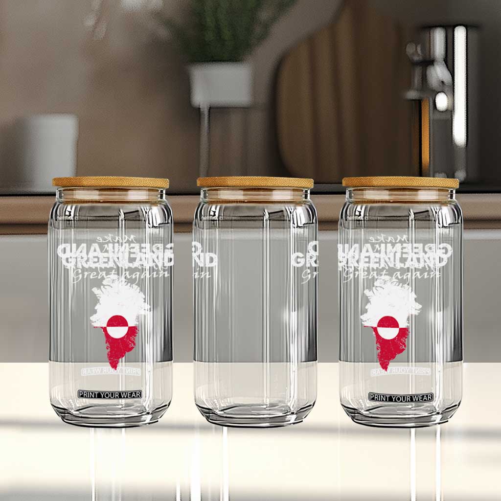 Make Greenland Great Again Glass Can Act USA 51st State Greenland TS11 Print Your Wear
