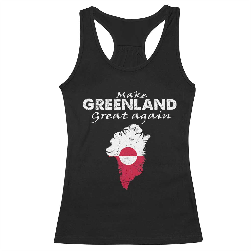 Make Greenland Great Again Racerback Tank Top Act USA 51st State Greenland TS11 Black Print Your Wear