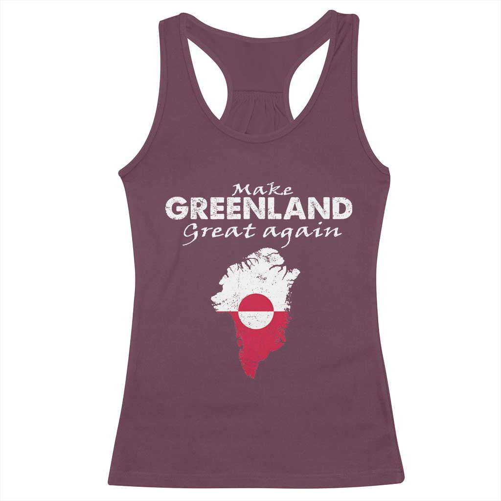 Make Greenland Great Again Racerback Tank Top Act USA 51st State Greenland TS11 Maroon Print Your Wear