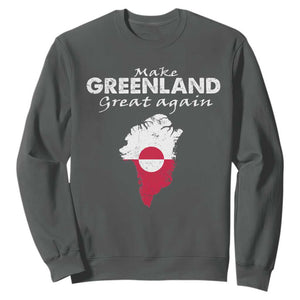 Make Greenland Great Again Sweatshirt Act USA 51st State Greenland TS11 Dark Heather Print Your Wear