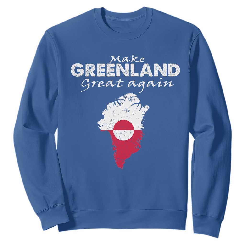 Make Greenland Great Again Sweatshirt Act USA 51st State Greenland TS11 Royal Blue Print Your Wear