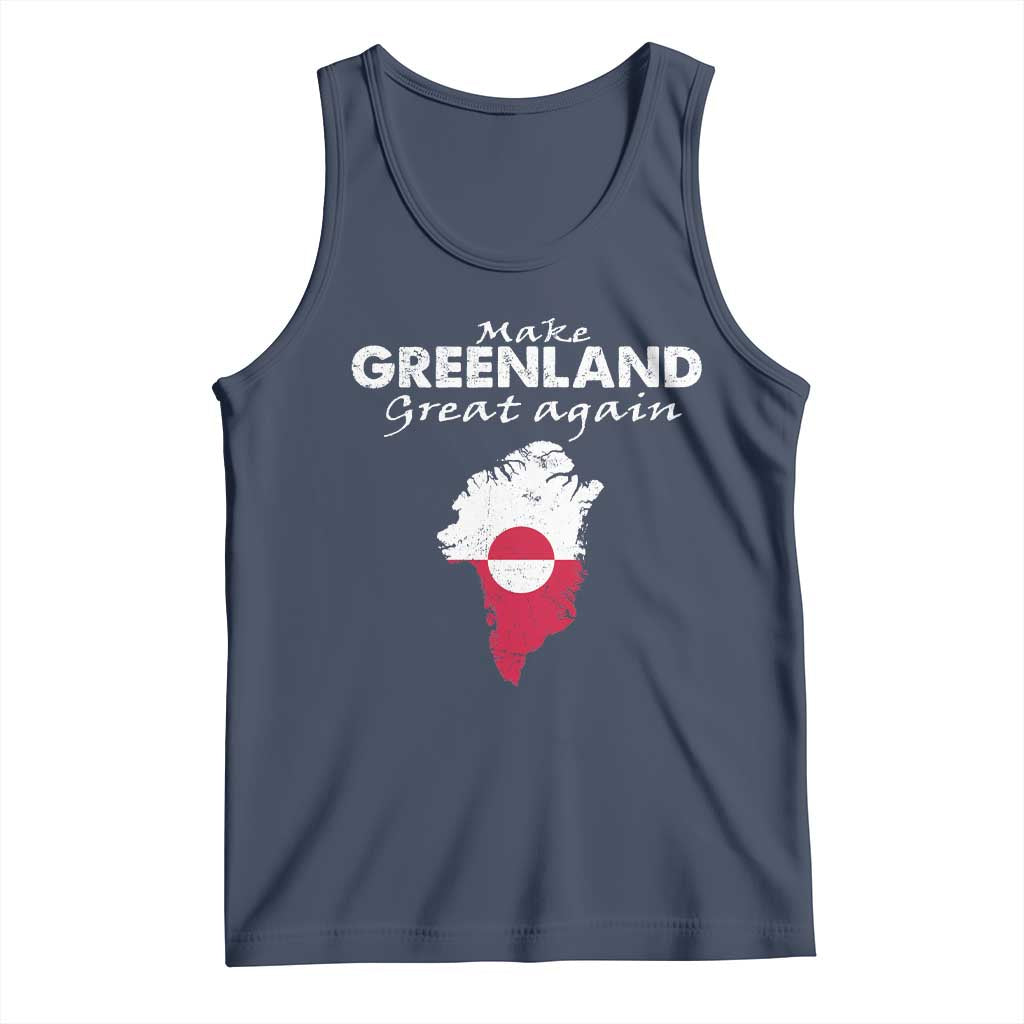 Make Greenland Great Again Tank Top Act USA 51st State Greenland TS11 Navy Print Your Wear