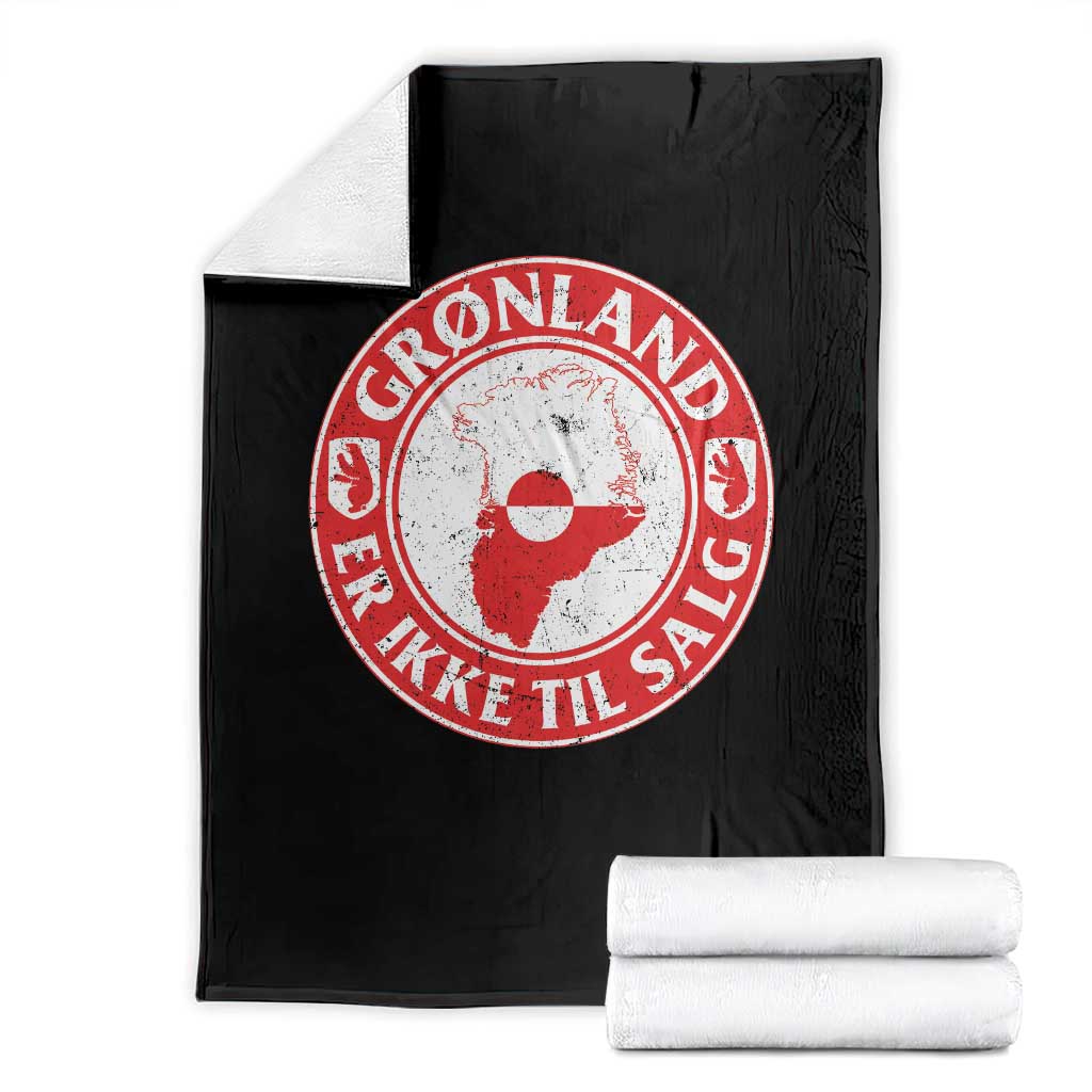 Greenland Is Not For Sale Throw Blanket Gronland Er Ikke Til Salg Greenland Protest TS11 Black Print Your Wear