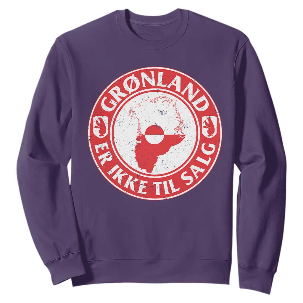 Greenland Is Not For Sale Sweatshirt Gronland Er Ikke Til Salg Greenland Protest TS11 Purple Print Your Wear