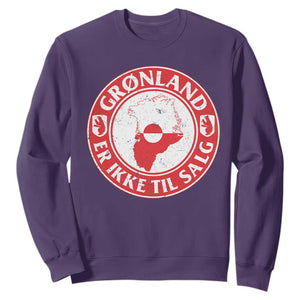 Greenland Is Not For Sale Sweatshirt Gronland Er Ikke Til Salg Greenland Protest TS11 Purple Print Your Wear