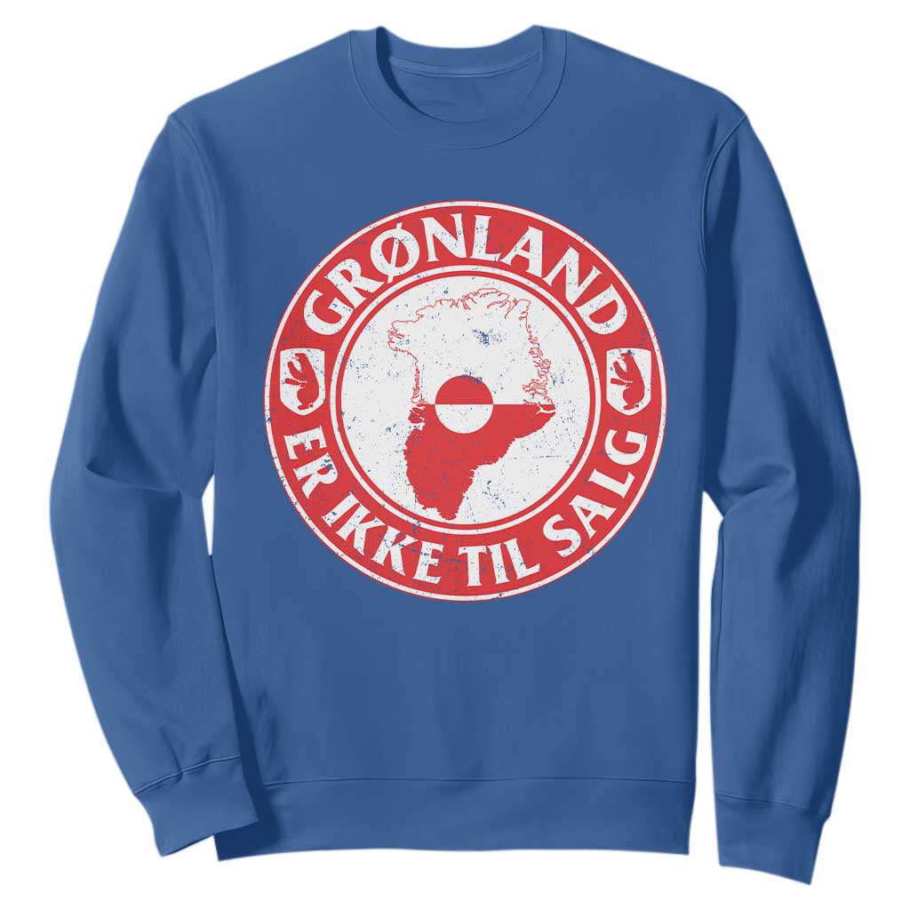 Greenland Is Not For Sale Sweatshirt Gronland Er Ikke Til Salg Greenland Protest TS11 Royal Blue Print Your Wear