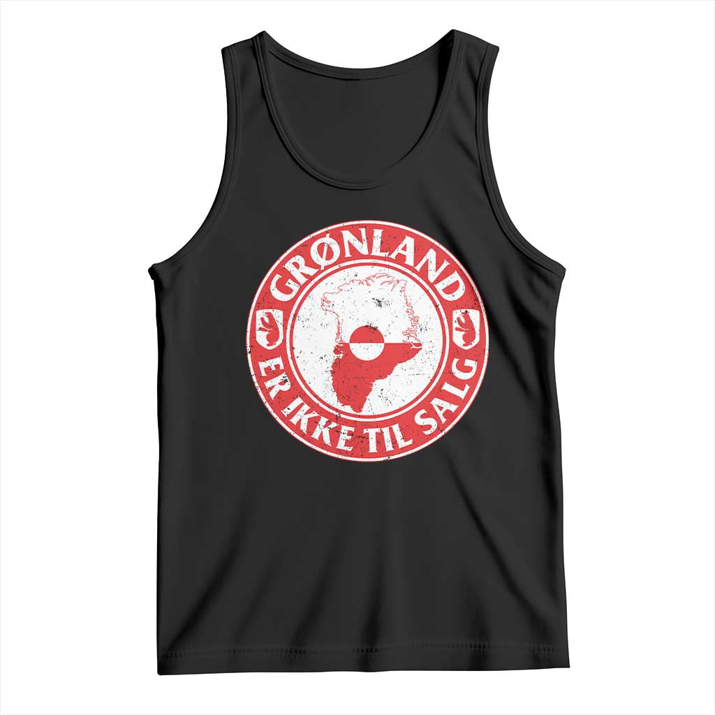 Greenland Is Not For Sale Tank Top Gronland Er Ikke Til Salg Greenland Protest TS11 Black Print Your Wear