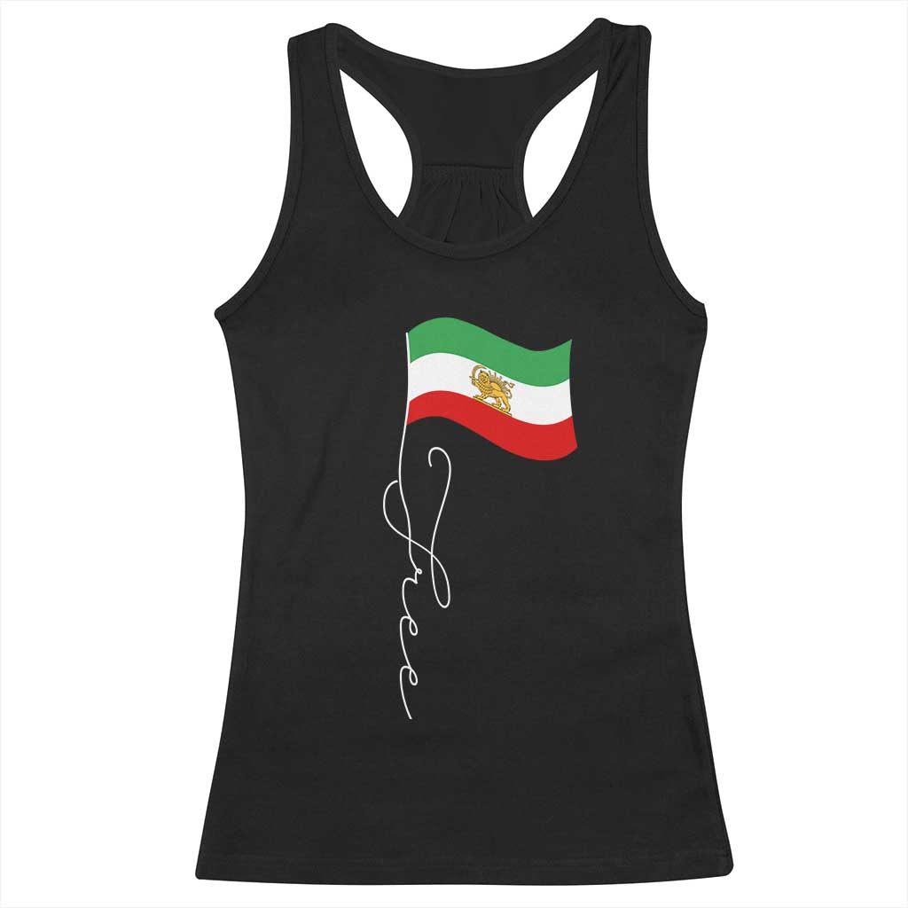 Free Iran Racerback Tank Top Patriotic Iranian Lion and Sun Flag TS11 Black Print Your Wear