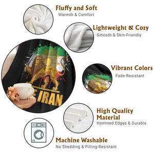 Free Iran Throw Blanket Iran Flag Lion And Sun Persian Pride Iranian Protests TS11 Print Your Wear