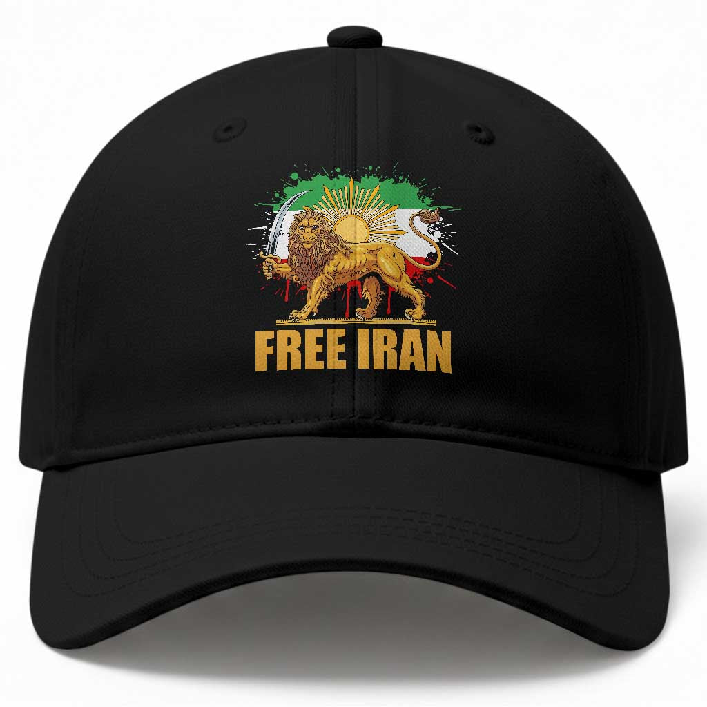 Free Iran Baseball Cap Iran Flag Lion And Sun Persian Pride Iranian Protests TS11 Print Your Wear