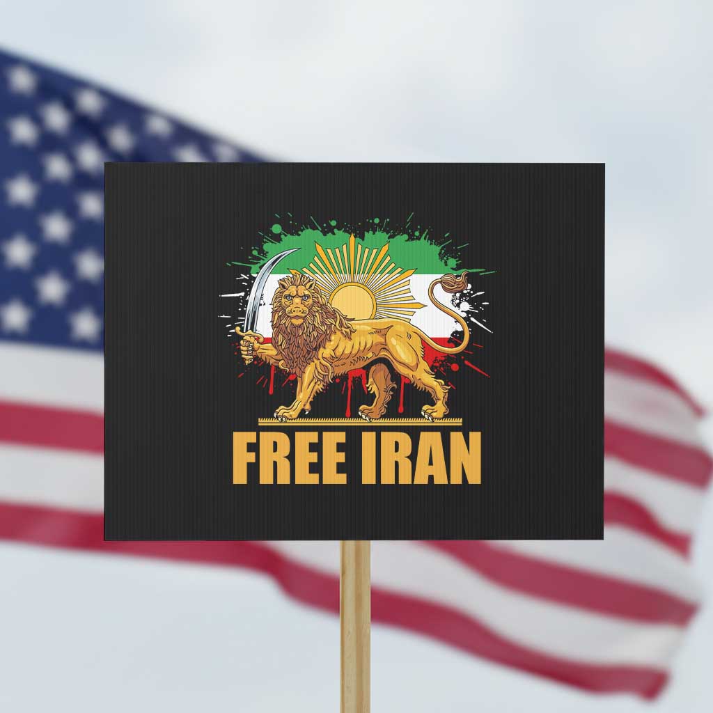 Free Iran Protest Sign Iran Flag Lion And Sun Persian Pride Iranian Protests TS11 Horizontal 18