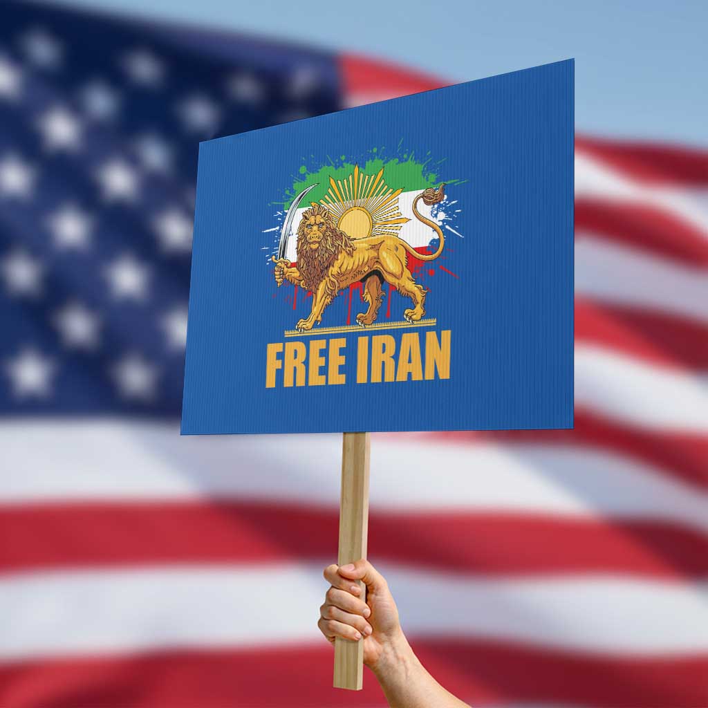 Free Iran Protest Sign Iran Flag Lion And Sun Persian Pride Iranian Protests TS11 Horizontal 18