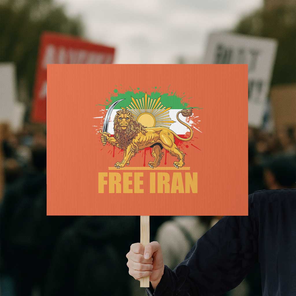 Free Iran Protest Sign Iran Flag Lion And Sun Persian Pride Iranian Protests TS11 Horizontal 18