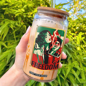 Free Iran Protest Glass Can Support Women Life Freedom Statement TS11 Black Print Your Wear