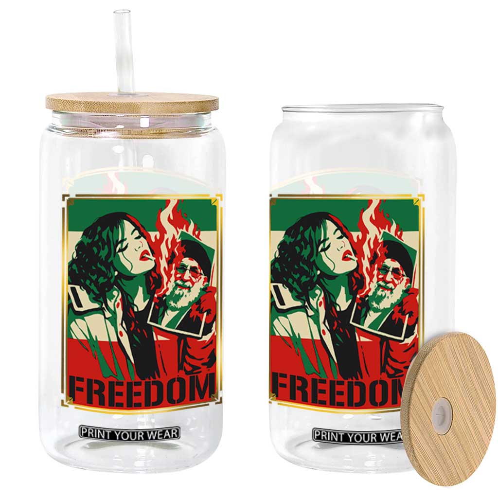 Free Iran Protest Glass Can Support Women Life Freedom Statement TS11 Print Your Wear