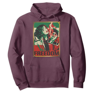 Free Iran Protest Hoodie Support Women Life Freedom Statement TS11 Maroon Print Your Wear
