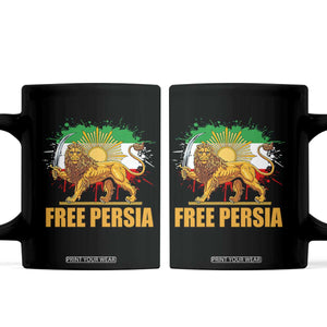 Free Persian Coffee Mug Iran Flag Lion And Sun Persian Pride Iranian Protests TS11 Black Print Your Wear