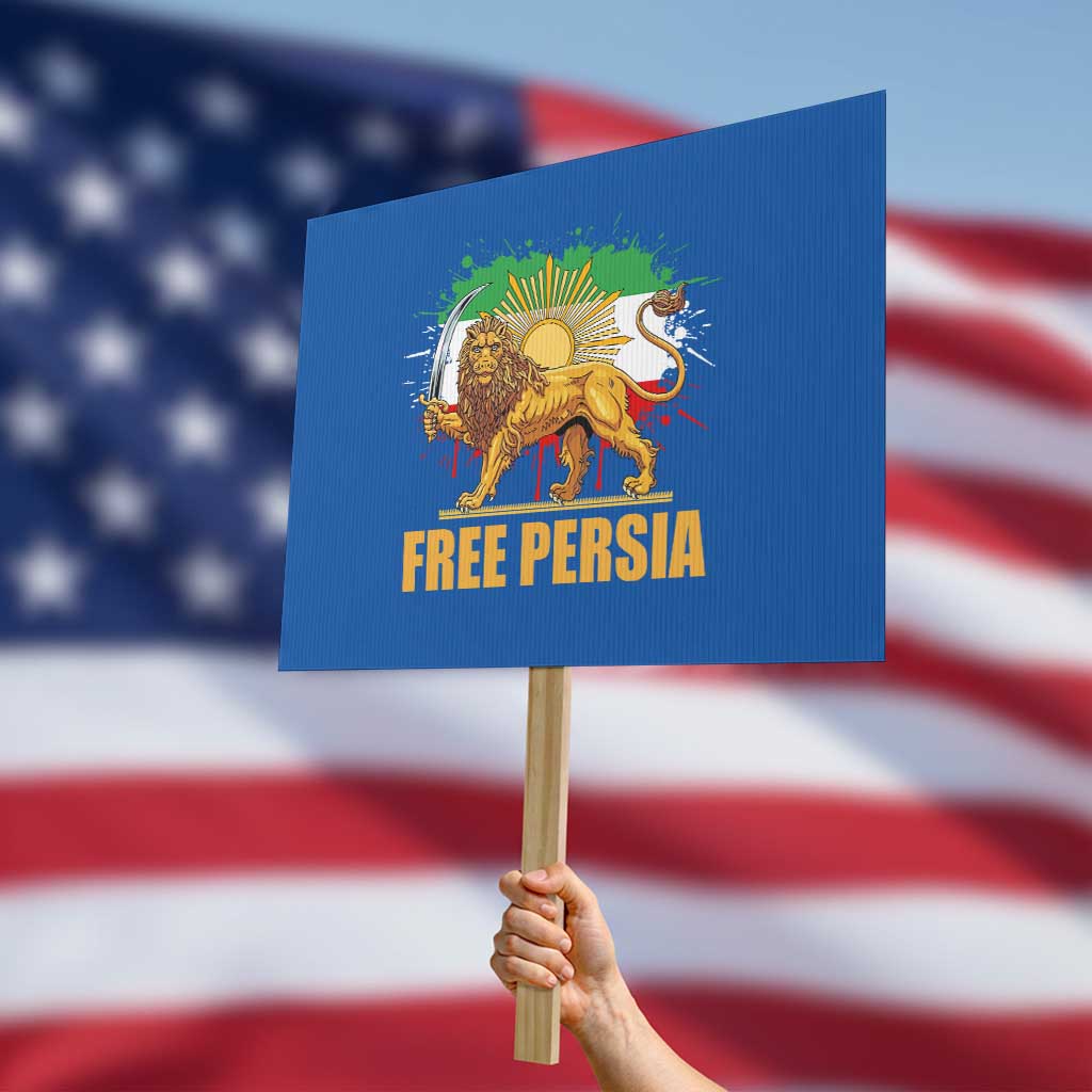 Free Persian Protest Sign Iran Flag Lion And Sun Persian Pride Iranian Protests TS11 Horizontal 18